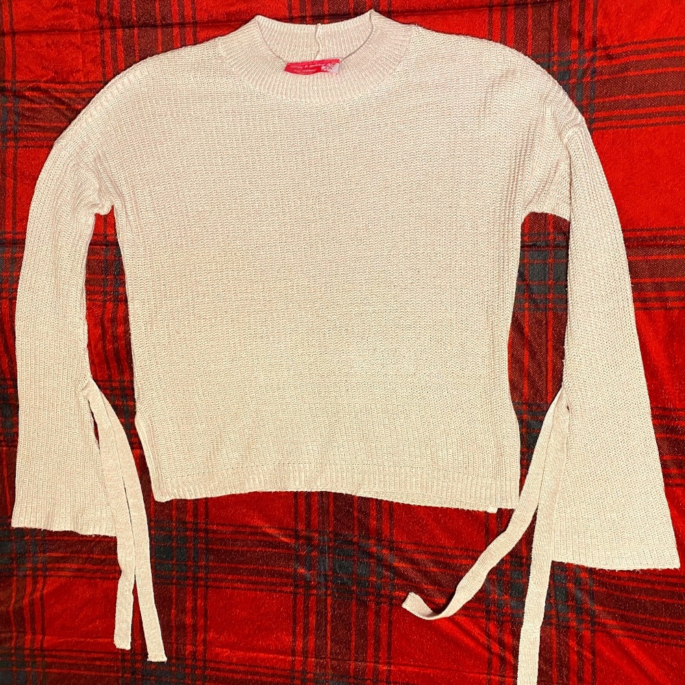 light pink sweater